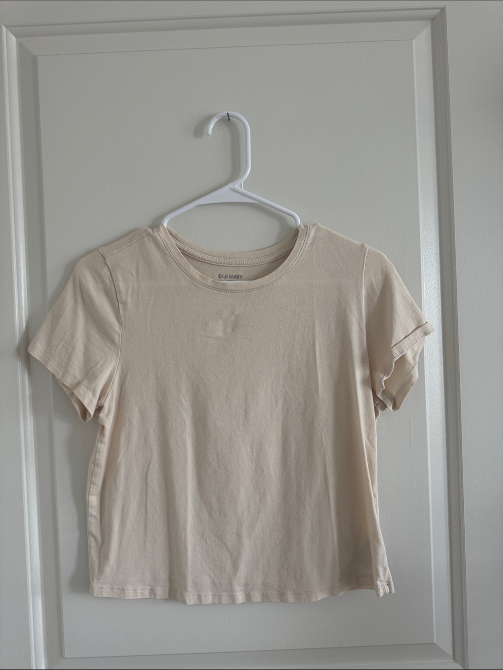 Old Navy Cream Short Sleeve Kids Tee Shirt
